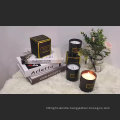 Black glass scented candle home decoration perfumed candle